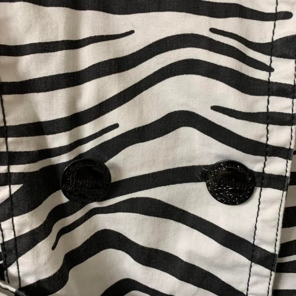 🌷3 for$25🌷Jou Jou, Kid's US 10-12, Black & White Zebra Print Trench Coat - Picture 7 of 8